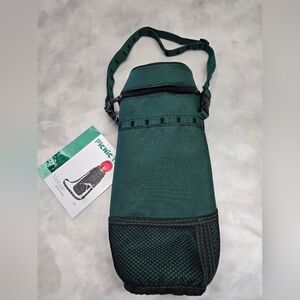 Picnic Time Hunter Green/Black Wine Duffel Bottle Holder Stainless Corkscrew